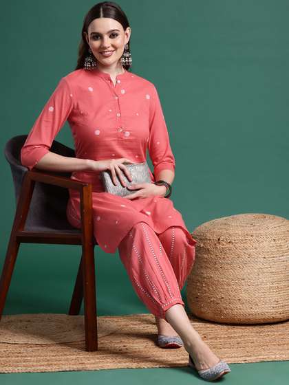 Sangria Printed Pure Cotton Kurta Set