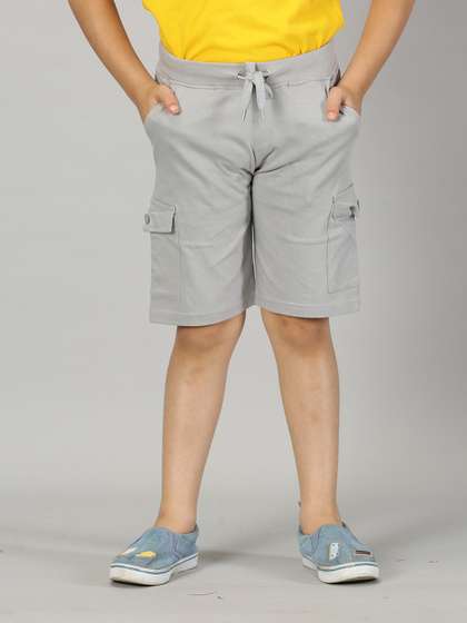 KiddoPanti Boys Mid-Rise
                    Pure Cotton Cargo Shorts