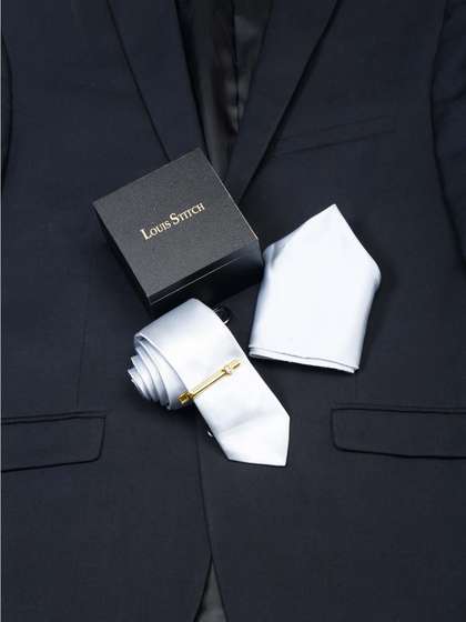 LOUIS STITCH Men
                      Italian Silk Necktie Accessory Gift Set