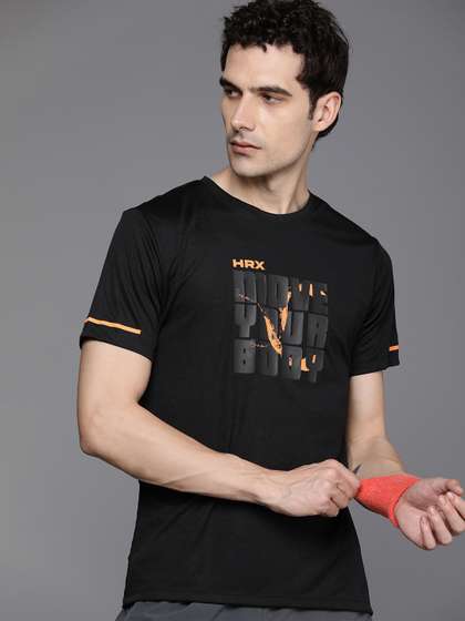 HRX by Hrithik
                        Roshan Typography Printed Rapid-Dry
                        Antimicrobial Training T-shirt