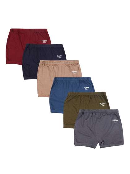 YELLOWDELIGHT Girls Pack
                    Of 6 Anti Microbial Cotton Boy Shorts Briefs