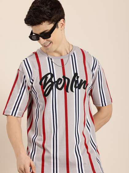 HERE&NOW Striped Pure Cotton T-shirt