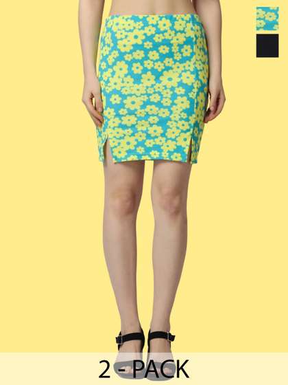 Popwings Pack Of 2 Pencil Skirts