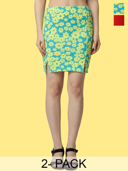 Popwings Pack Of 2 Printed Skirts