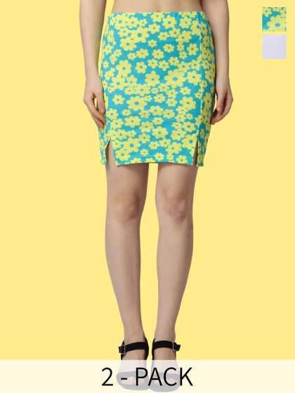 Popwings Pack Of 2 Printed Skirts