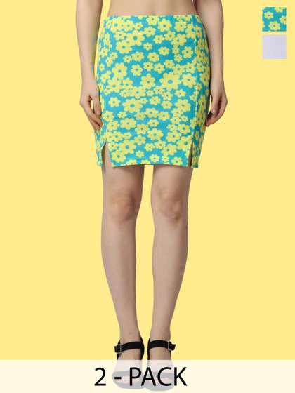 Popwings Pack Of 2 Printed Skirts