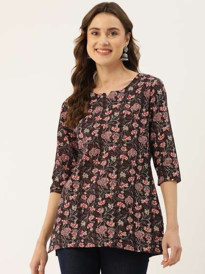 FERANOID Floral
                        Printed Pure Cotton Kurti
