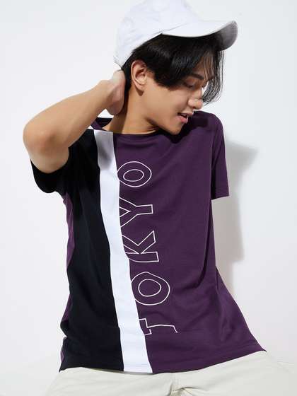 max URB_N Men Printed Round Neck Short Sleeves Pure Cotton Slim Fit Casual T-shirt