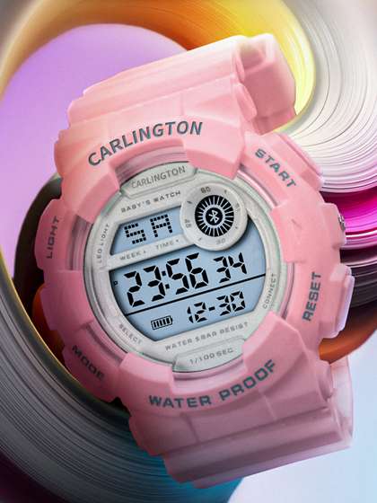 CARLINGTON Kids Junior
                      Printed Dial & Straps Digital Multi Function
                      Watch 9121 Pink