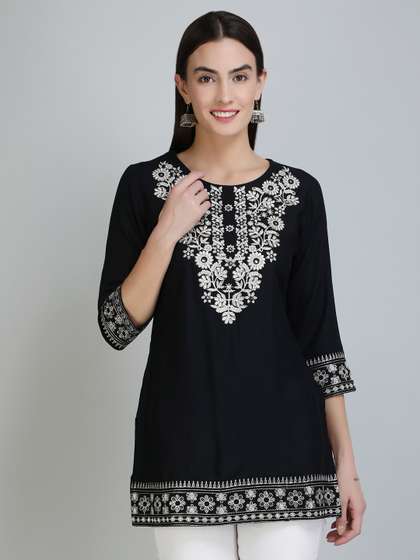 MALANDRO Embroidered Straight Kurti