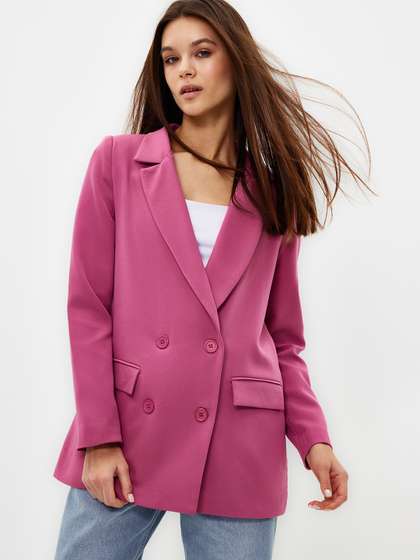 Trendyol Notched
                          Lapel Double-Breasted Blazer