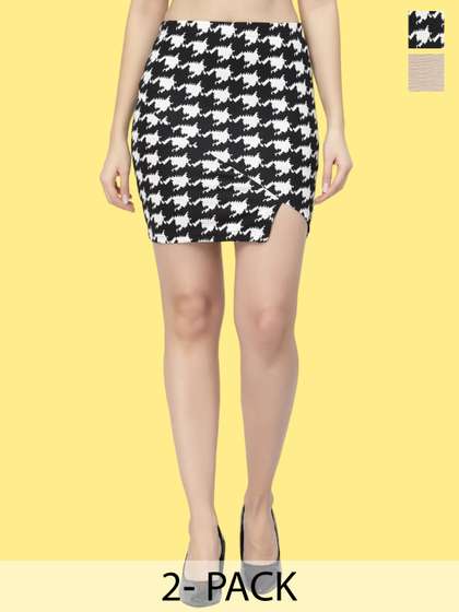 Popwings Pack Of 2 Pencil Mini Skirts