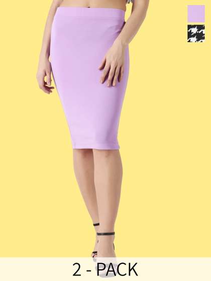 Popwings 2Pc Pencil Above Knee Skirts