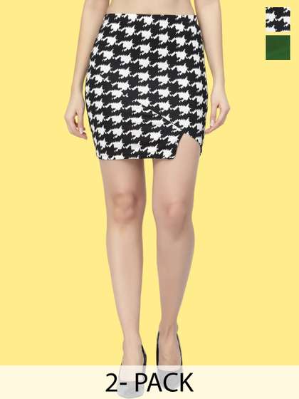 Popwings Pack Of 2 Pencil Mini Skirts