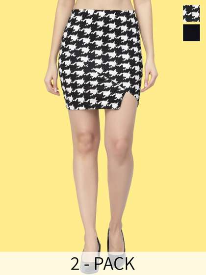 Popwings Pack Of 2 Pencil Mini Skirts