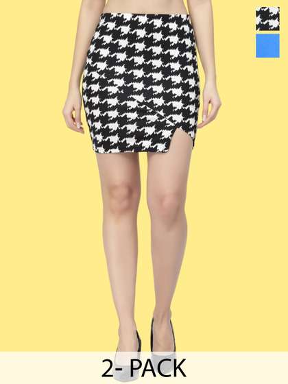 Popwings Pack Of 2 Pencil Mini Skirts
