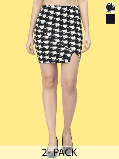 Popwings Pack Of 2 Pencil Mini Skirts