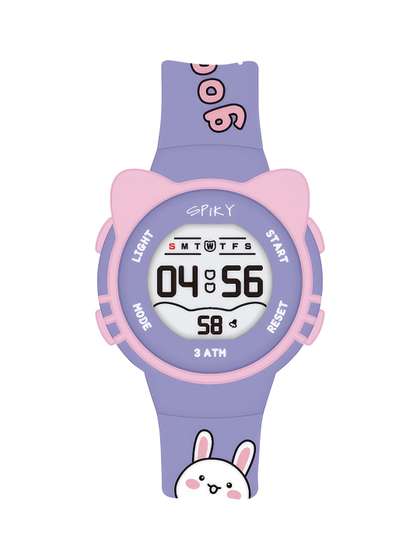 Spiky Kids Embellished
                      Dial Digital Automatic Watch SPKEVA17_C2_PUR