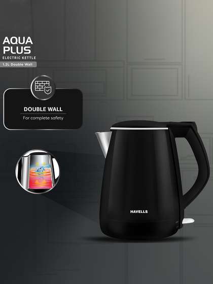 Havells Aqua Plus
                        Black 1500 W Double Wall SS Tank Cool-Touch Body
                        Electric Kettle-1.2L