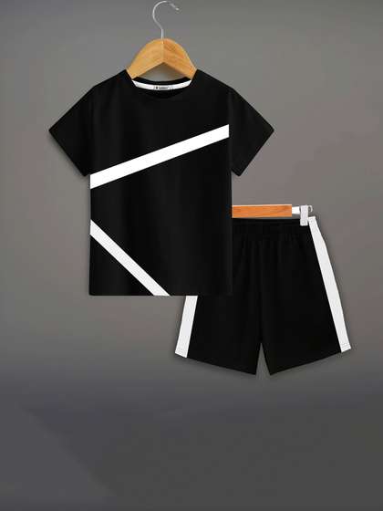 BAESD Kids Printed
                      Pure Cotton T-shirt with Shorts