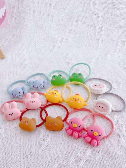 LYTIX Girls Set Of 10
                    Assorted Embellished Ponytail Holders