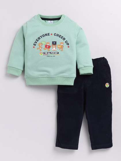 Dollar Kid Super Soft
                    Printed Long Sleeves T Shirt With Corduroy Pant Set