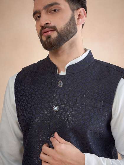 House of Pataudi Embroidered Nehru Jackets