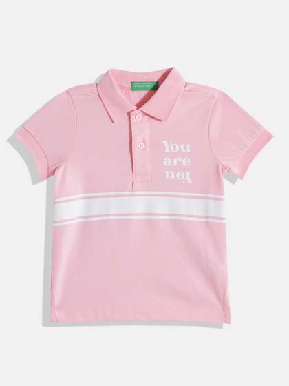 United Colors of Benetton Boys Striped Polo Collar T-shirt