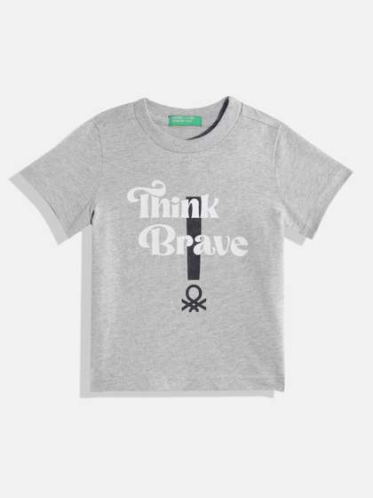 United Colors of Benetton Boys Typography Printed T-shirt