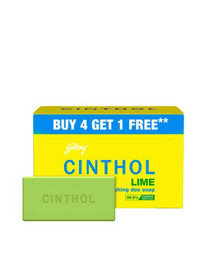 CINTHOL Lime
                        Refreshing Deo Soap Combo - 150g each - Buy 4
                        Get 1 Free