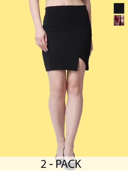 Popwings Pack Of 2 Above Knee Skirts