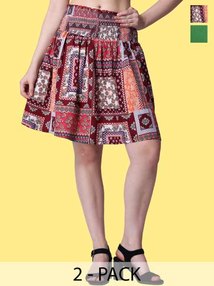Popwings Pack Of 2 Above Knee Skirts