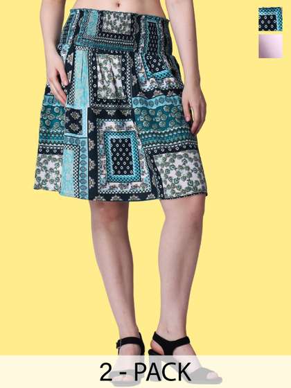 Popwings Pack of 2 Mid Rise Skirts