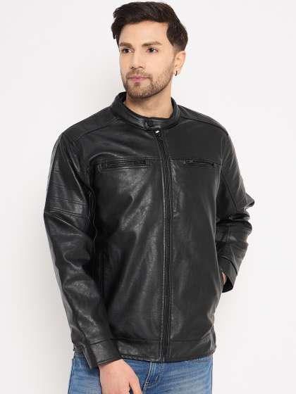 Okane leather jacket clearance