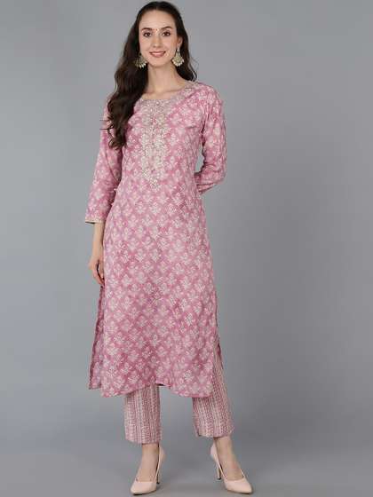 KALINI Embroidered Straight Kurta