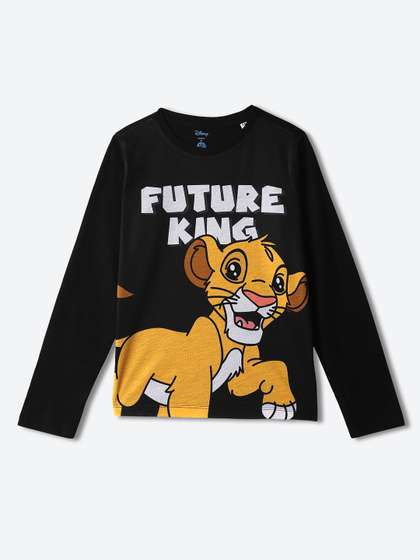 YK Disney Boys Simba Printed Round Neck Long Sleeves T-shirt