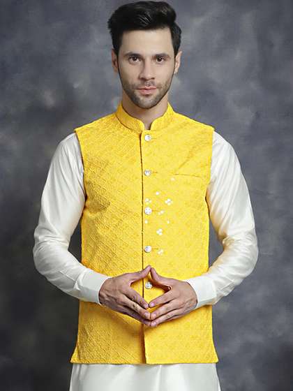 Jompers Embroidered Nehru Jacket
