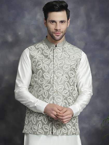 Jompers Embroidered Nehru Jacket