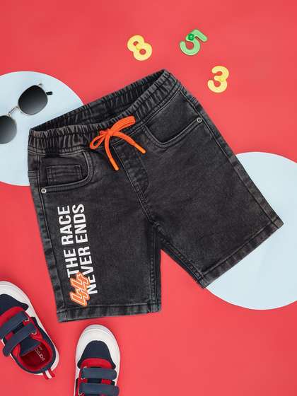 Pantaloons Junior Girls Printed Denim Shorts
