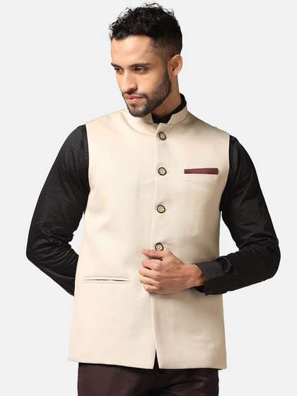 TAHVO Manadrin Collar Nehru Jacket