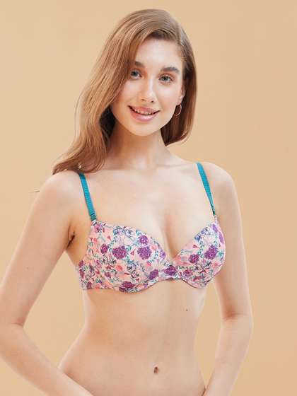 Enamor Padded Wired
                        Medium Coverage Plunge Neckline with Detachable
                        Straps T-Shirt Bra