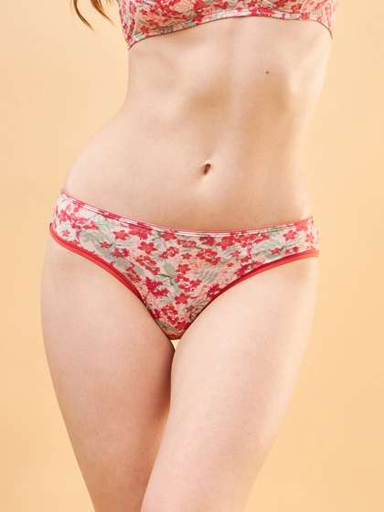 Enamor Women
                          Low-Rise Floral Printed Briefs