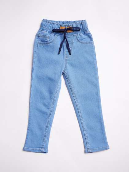 A-Okay Boys High-Rise
                    Light Shade Clean Look Stretchable Jeans
