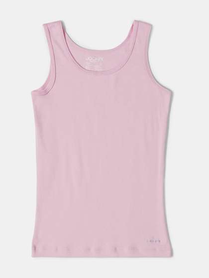 Jockey Girls Super
                    Combed Cotton Rib Solid Inner Tank Top-SG01
