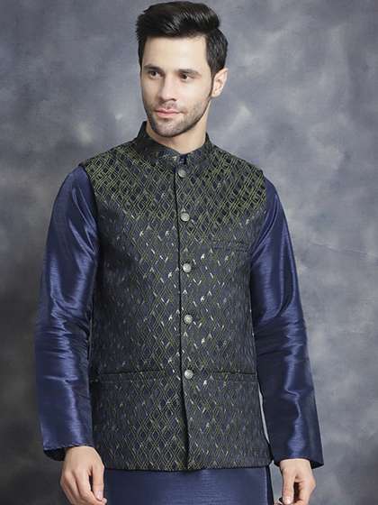 Anouk Silk Cotton Nehru Jacket