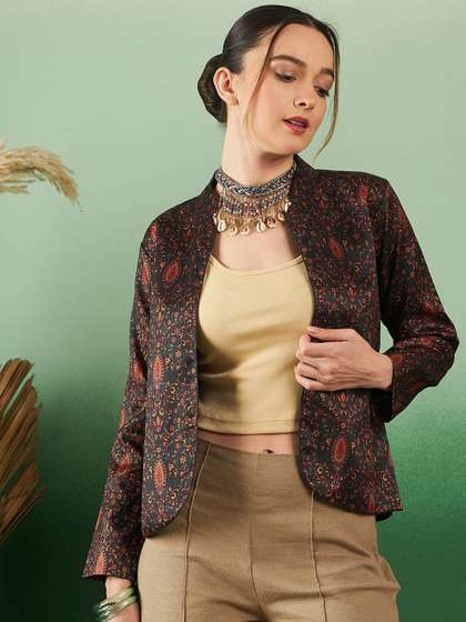 Sangria Open Front Ethnic Jacket