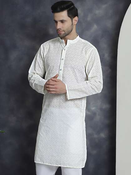 Anouk Embroidered Cotton Kurta