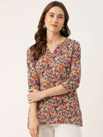 FERANOID Floral
                        Printed Pure Cotton Kurti