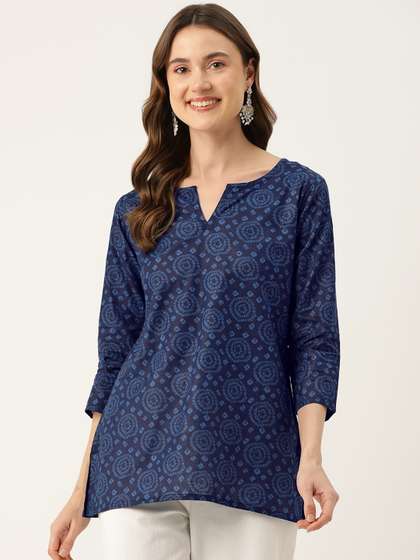 FERANOID Bandhani
                        Printed Pure Cotton Kurti