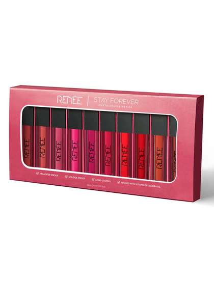 Renee Stay Forever
                        Set Of 10 Matte Liquid Lipstick - 1ml Each
